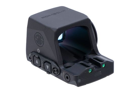 6 MOA compact red dot for handguns, black.